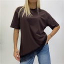 maglia in cotone con pizzo flex